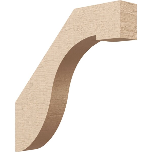 Ekena Millwork 3-inch W x 18-inch D x 18-inch H Del Monte Rough Cedar Woodgrain TimberThane Knee Brace, Primed BRCUR03X18X18DELRCPR - main